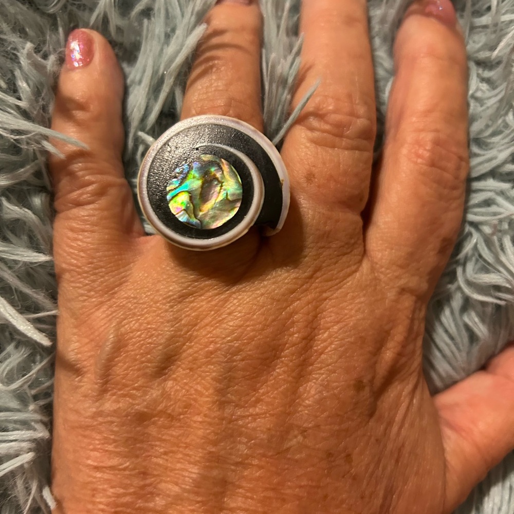 SSI Island local artisan crafted Abalone Shell Statement Ring